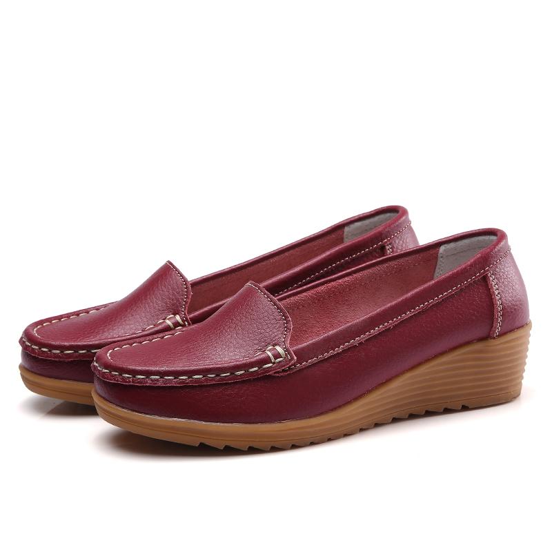 Женская обувь Мягкая кожаная обувь на каблуке Мокасины Черные туфли на плоской подошве Женские мокасины Повседневная женская обувь на плоской подошве