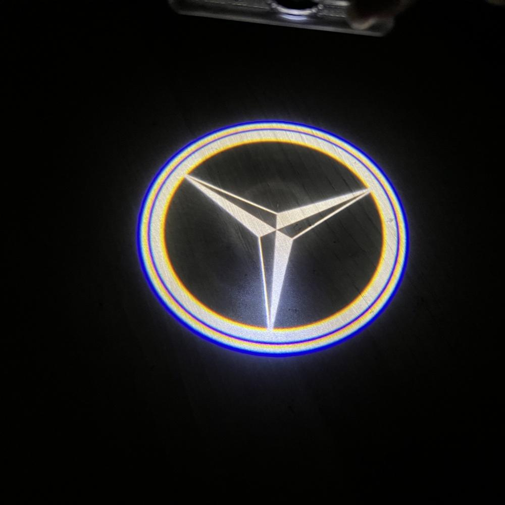 ERS3 2025 Hot Car door Ghost lamp AMG logo welcome light for Mercedes-Benz GLK250/280/300/350 projector B-BLASW245/A W168 W169 lighti