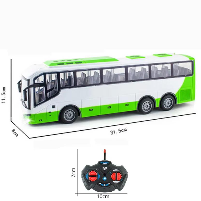 Rc Large Electric Bus Radio Controlled Car Tour Bus School Bus Model With LED Radio Control Machine Boy Toy Christmas Gift
