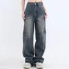 Ayollar Y2K Kiyimlari Streetwear Vintage Kargo Jinsilar 90-yillar Retro Keng Oyoqli Denim Shimlar Katta O'lchamli Harajuku Hip Hop Pank Grunge Shimlar