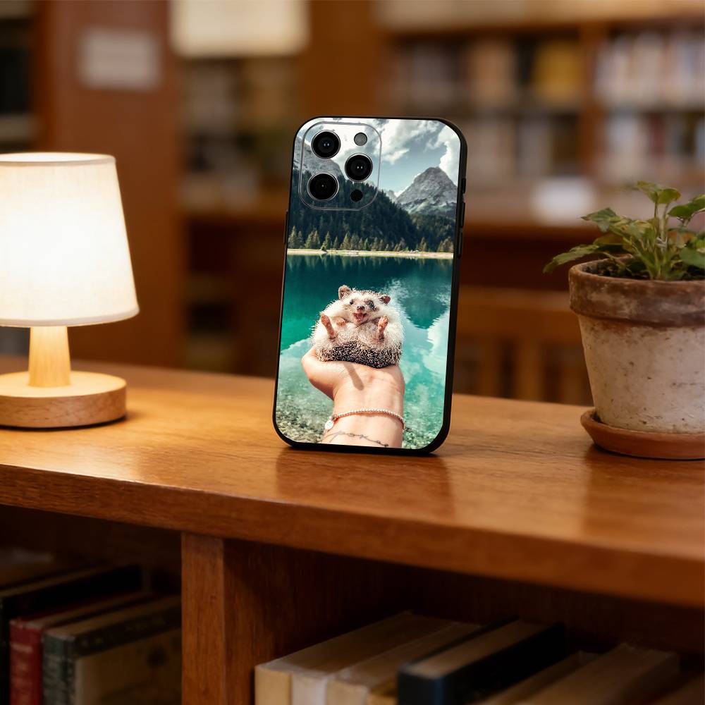 Милый ёжик Чехол для телефона Силиконовый Мягкий Для IPhone 17 16 15 14 13 12 11 X XR Plus Pro Max Plus