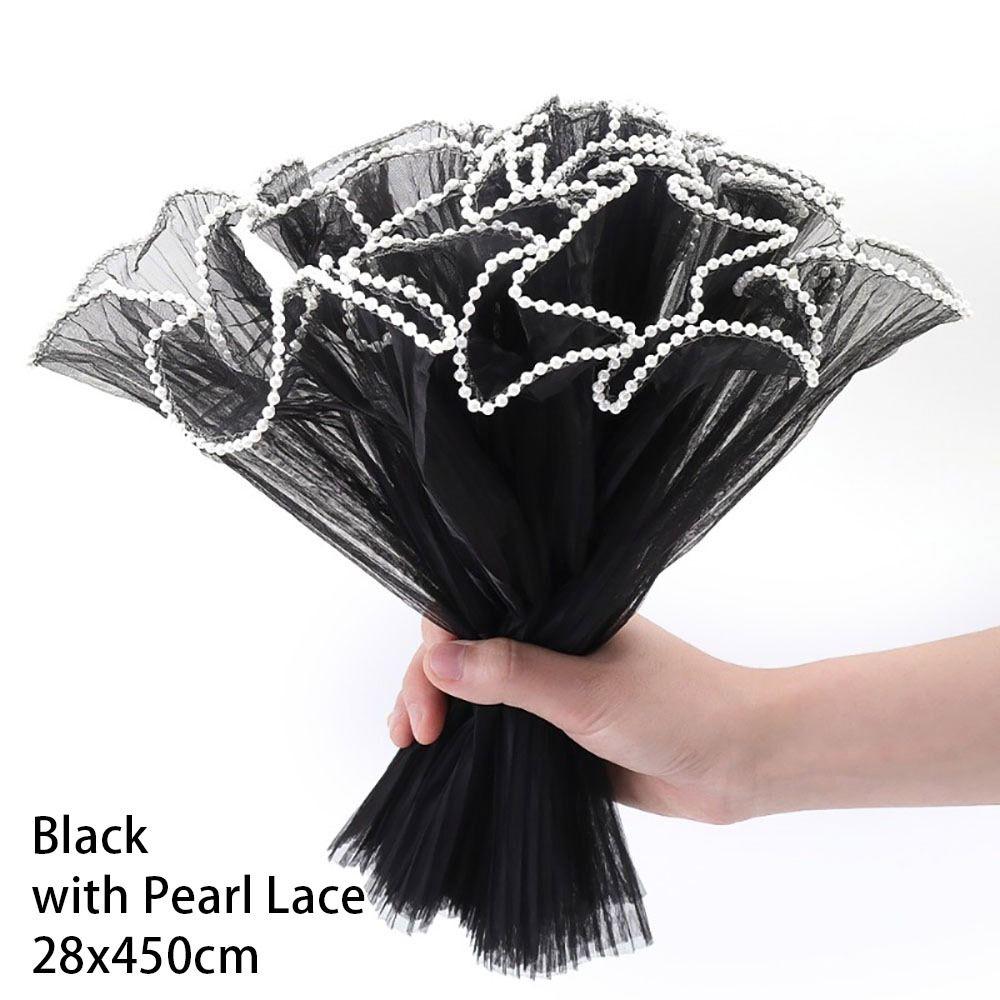 1Pcs Pearl Lace Gift Wrapping Mesh Wave Yarn Gift Packaging Paper  for Valentine's Day Wedding
