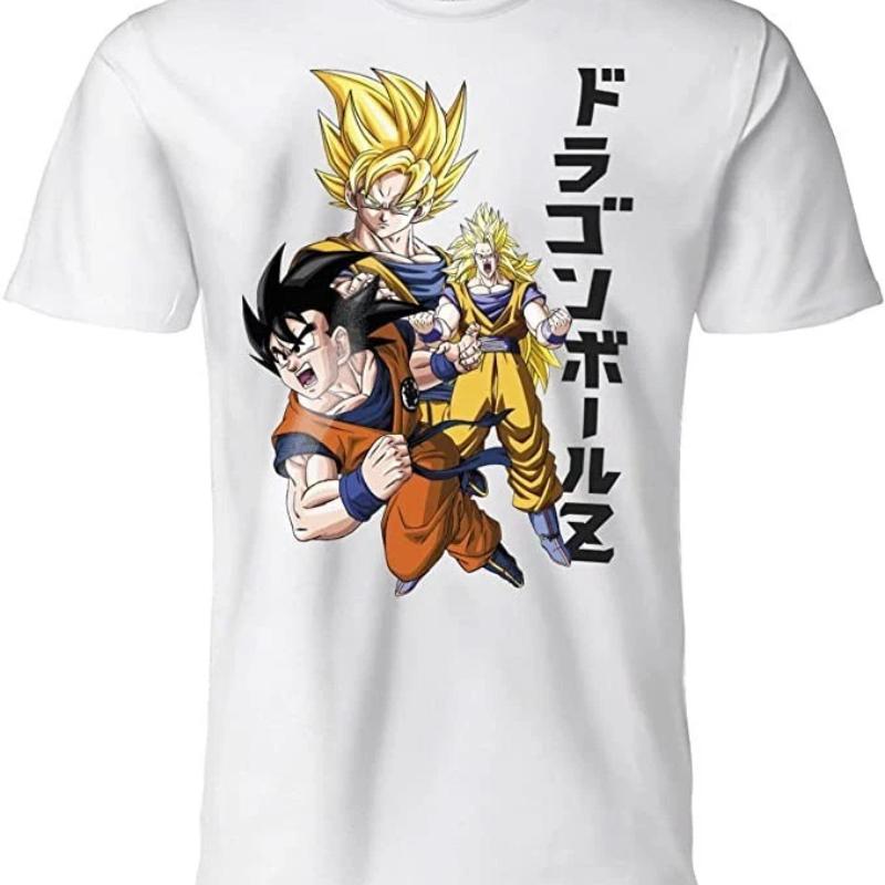 Dragon Ball T-shirt GOKU SUPER SAIYAN Animation Graphic T-shirt Summer New Men's and Women's Animation Streetwear