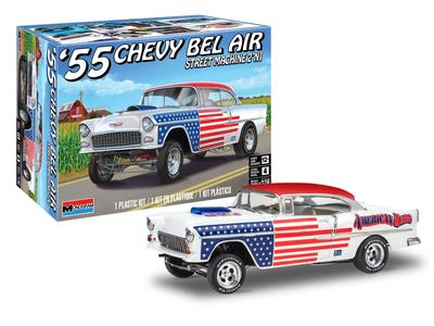 Америка Revell 55 Chevy Bel Air Street Machine Пластиковая модель 14519 Цвет литья 1/24
