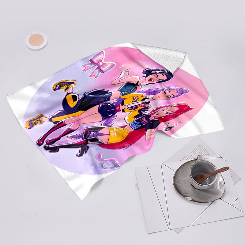 Beach Towel with Kpop Hunter7 Pattern - soft,absorbent,machine washable Lightweight&Modern,swimming,Travel Essentials