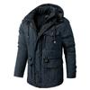 Men Warm Jacket Winter Parka Hooded Windbreaker Cotton Padded Thick Coat Male Slim Fit Casual Fleece Jackets Man Classic Parkas