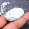 Dendrite Opal Gemstone Handmade 925 Sterling Silver Jewelry Necklace 18" E1C71