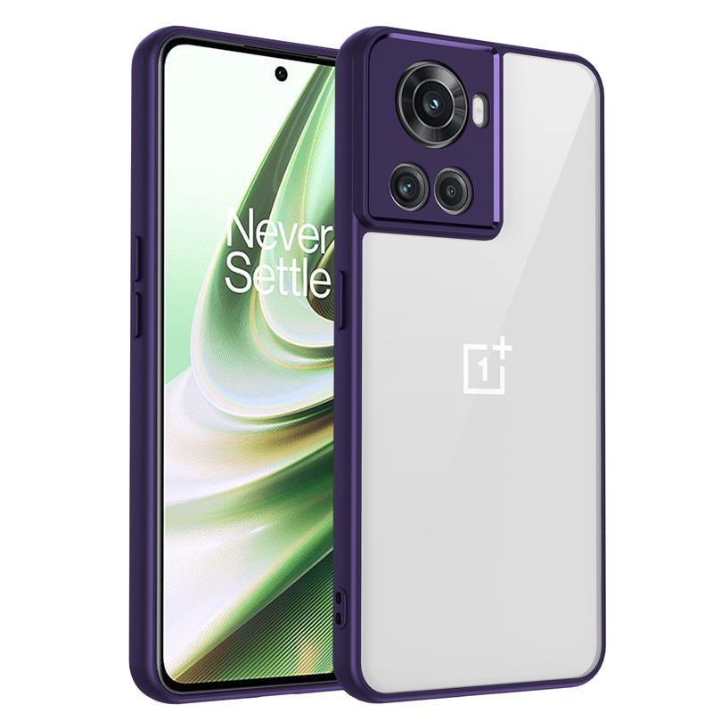 OnePlus 10R CPH2411 Case Plating Silicone Bumper Shockproof Clear Back Cover Hard Phone Case for OnePlus 10R Oneplus10R CPH2411