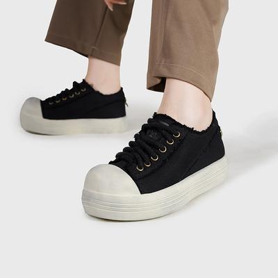 Туфли с большой головой, толстая подошва, старый грязный деним, туфли Микки, уродливо-милые, нишевые, повседневные, универсальные, парусиновые женские туфли