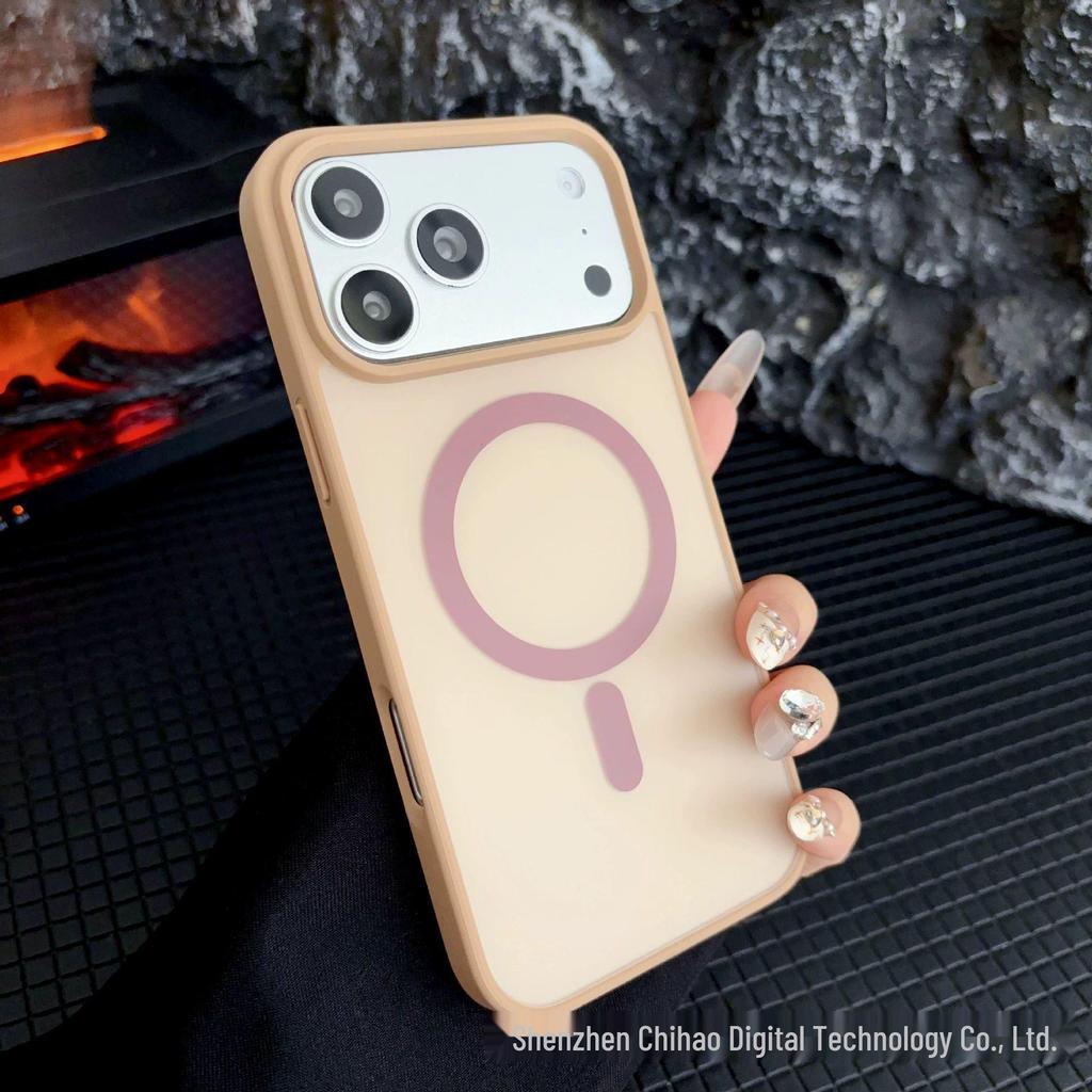 Магнитный матовый чехол-блок для iPhone 17 Pro Max - Чехол с полной защитой от падений