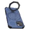 For iPhone 15 Magnetic Case Rotating Metal Kickstand Shockproof PC+TPU Phone Back Cover