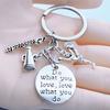Fashion Cheerleader Keychain, Cheerleader Cheering Trumpet Cheerleader Competition Cheering Keychain Backpack Pendant