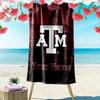 Name Custom Texas A&M Print Beach Towel, Large Soft Quick Dry Towel for Beach Camping Swimming