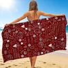 1Pc Christmas Greetings Card Beach Towel Quick Dry Multiuse For Beach Pool Gym Yoga Home Travel Christmas Halloween Xmas Gift S177