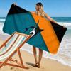 Fierce Shark Graphic on Colorful Background Patterned beach towel quick dry perfect for travel outdoor sports jogging the beach and swimming