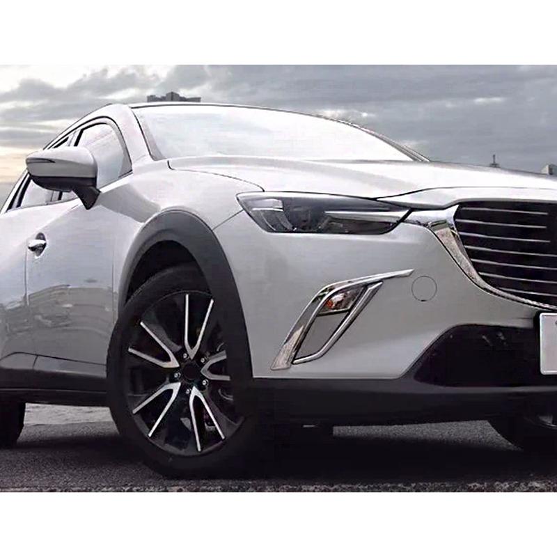 Для Mazda CX-3 CX3 2017 2018 Кузов Автомобиля Головной Передний Противотуманный Фонарь Рамка Накладка Бровь ABS Хромированная Отделка 4 шт.