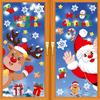 Christmas Decorative Glass Window Stickers Santa Claus Snowman Elk Scene Layout Electrostatic Wall Sticker Happy New Year