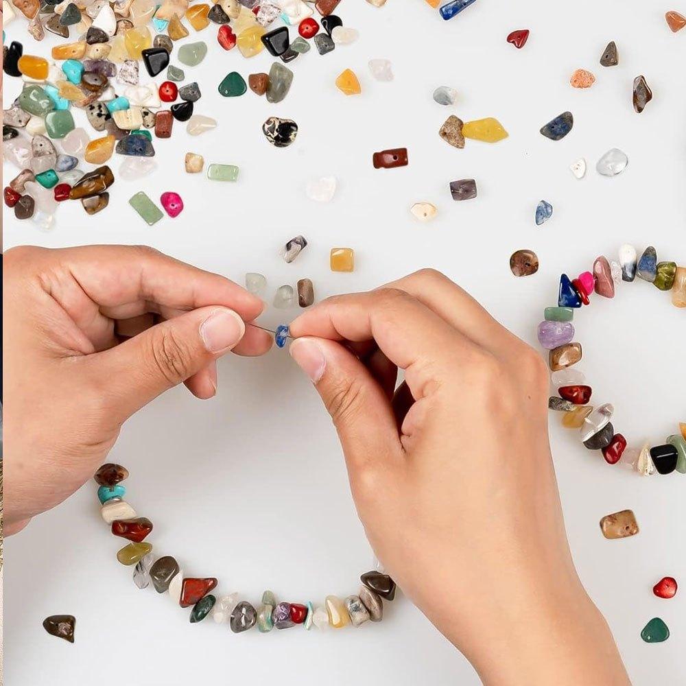 20/40/60 бусин из натурального щебня разных цветов, нерегулярные каменные бусины размером от 5 мм до 8 мм, просверленные отверстия, браслеты, ожерелья, серьги, бижутерия своими руками
