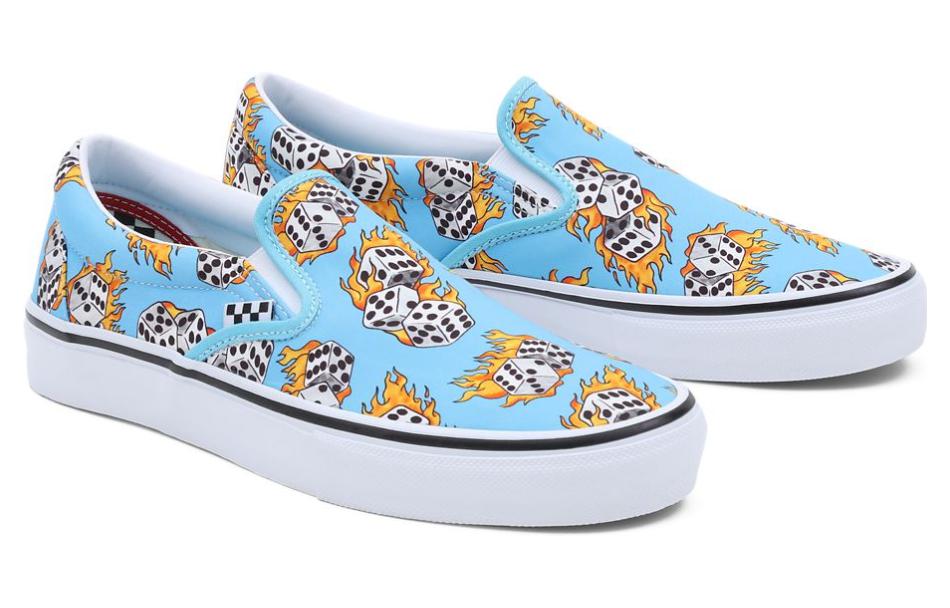Слипоны для скейтбординга Vans 'Blue Flame Dice' VN0A5FCABM6