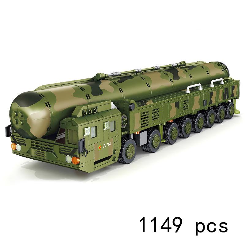 Китайская современная армия, военная техника, грузовики, пусковые установки SCUD, строительные блоки, игрушки, танки, противотанковые ракетные автомобили DF-17, DF-41