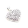 [G1074] - White 'Heart Sublissima' Silver Pendant