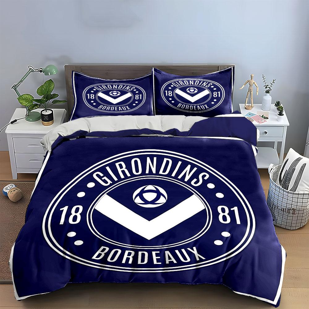 Girondins Bordeaux Logo Design Bedding Duvet Cover Set Duvet Cover Pillowcases (1*Duvet Cover 2*Pillowcases, without duvet insert)