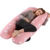 Full Body Maternity Pillow for Side Sleeping and Back Support - Detachable and Washable Cover