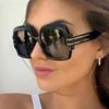 Новые женские брендовые солнцезащитные очки в большой оправе, модные роскошные женские и мужские солнцезащитные очки с надписью UV4, винтажные очки для девочек