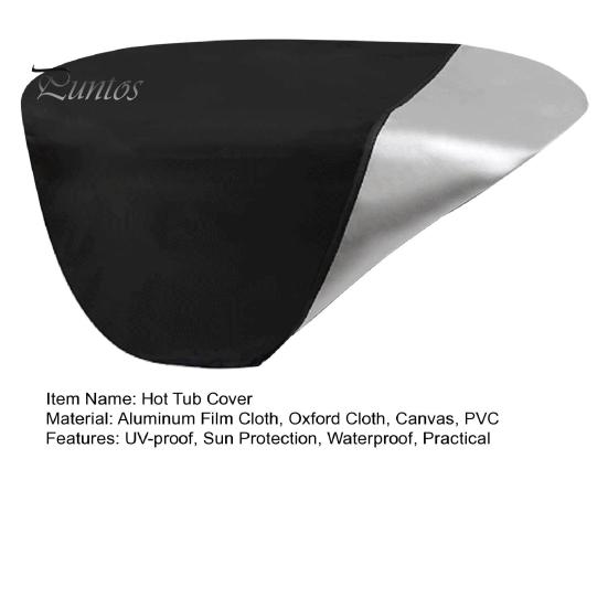 Уличный изолированный чехол для джакузи с защитой от ультрафиолета и шнурком, водонепроницаемый, универсальный, подходит для садовой мебели, защитный чехол для резервуара с водой