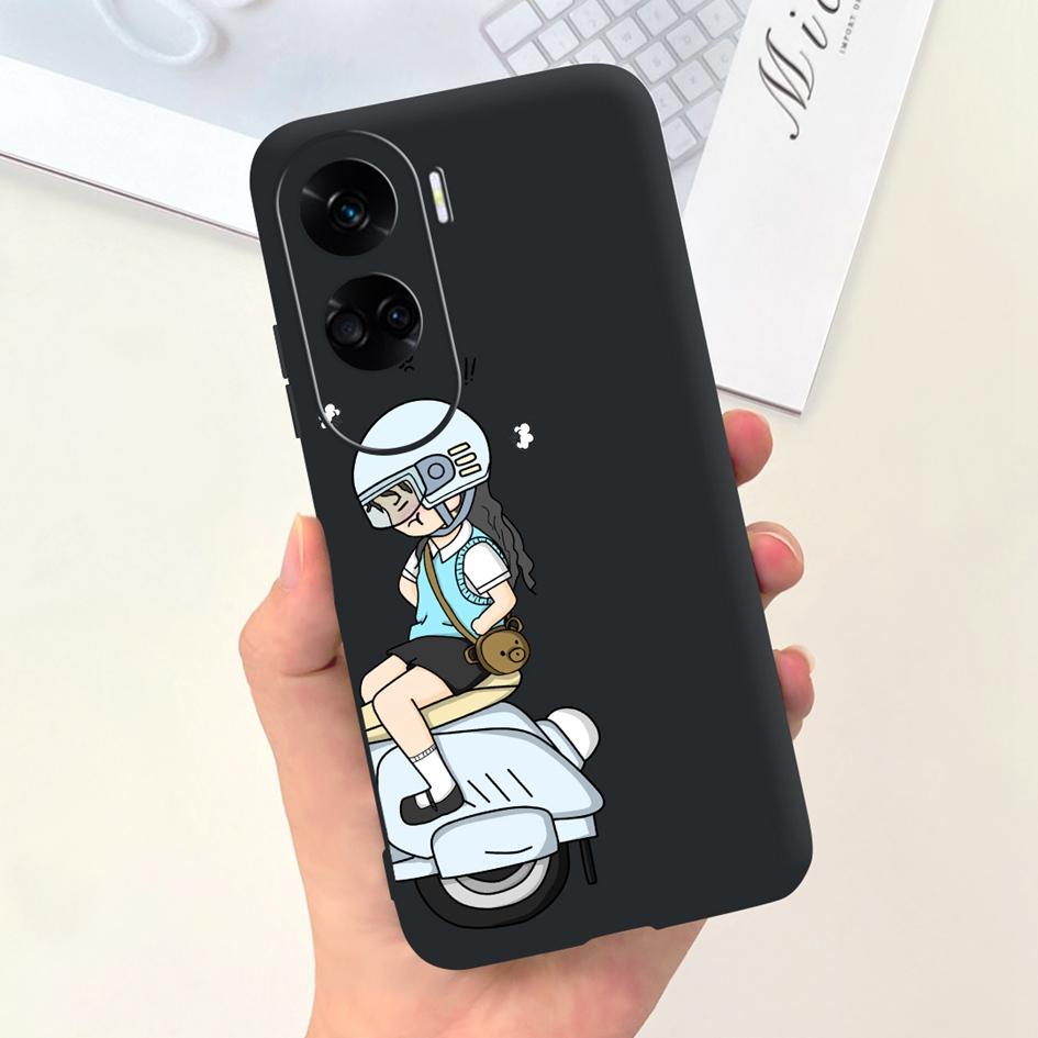 For Cover Honor 90 Lite Phone Case CRT-NX1 Fashion Butterfly Cartoon Slim TPU Soft Silicone Back Cover For Honor 90Lite 5G Funda