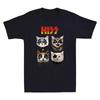 Hiss Fun Cat Rock Music Printed T-shirt Men's and Women's Short Sleeve T-shirt Crewneck Outdoor Blazer Pure Cotton Breathable