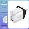Цветное 4-портовое USB-зарядное устройство для путешествий 5 В/2,4 А Быстрая зарядка, новая модель по австралийскому стандарту