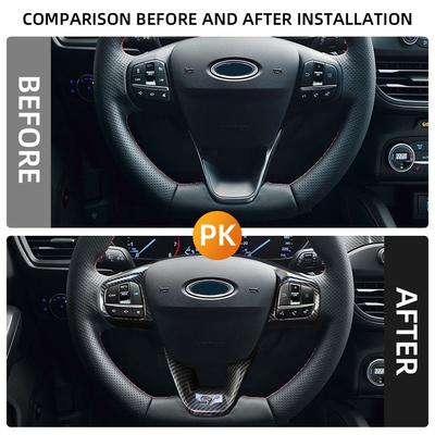 Накладка на панель рулевого колеса для Ford Fiesta MK8 2017-2025 для Ford Focus MK4 2019-2025 ABS Рамка декоративная кнопок управления на руле автомобиля