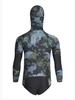 Men's 5mm Camo Hooded Diving Suit - Thick, Warm Split Wetsuit for Fishing and Winter Surfing