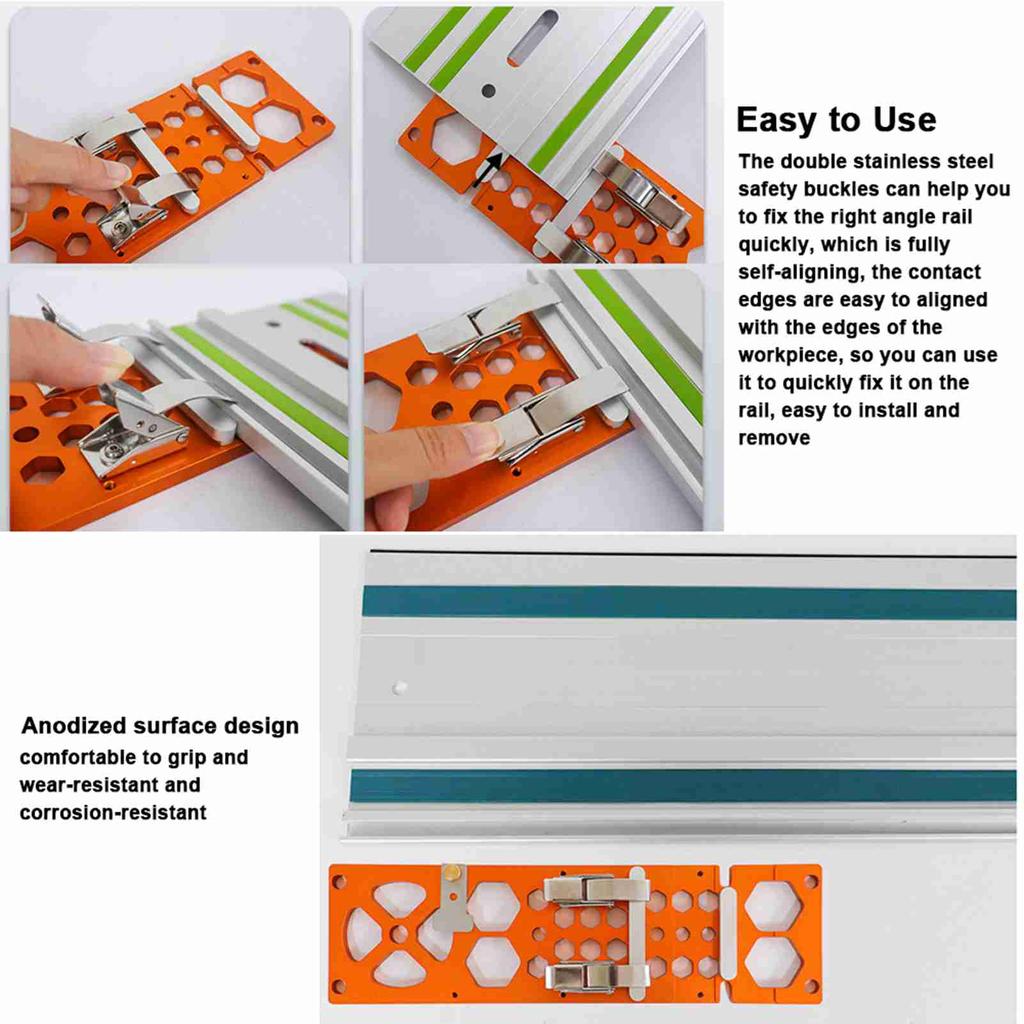 Прямой угол   Рельс 90 градусов   Зажим для рельса для деревообработки