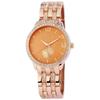 Montre - EXCELLANC - EX0042 - Rose Doré - Cadran Orange - Bracelet Métal 20 Mm