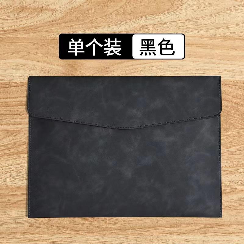 Large Capacity Thickened Waterproof Vintage Faux Leather A4 Document Storage Business Briefcase