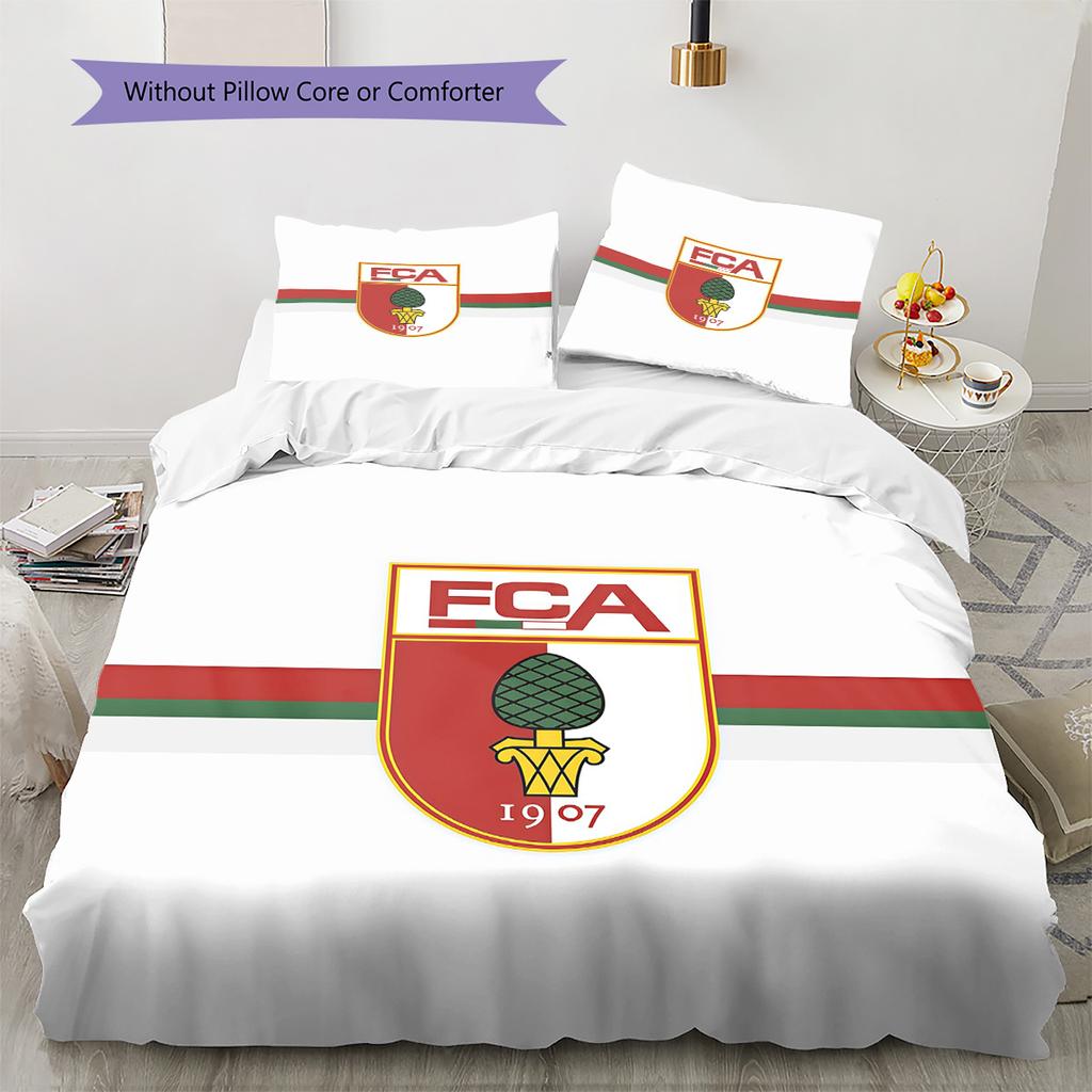 FC Augsburg Pattern Bedding Quilt Set Home Decoration Gift (1 * duvet cover + 2 * pillowcase without core).xwn