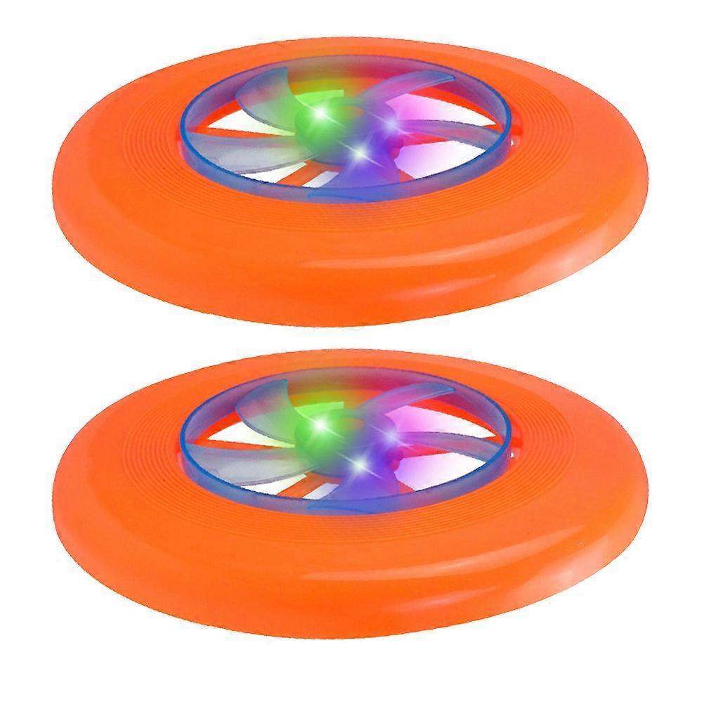 Kids Educational Playthings Night Luminous Flying Saucer 2Pcs Toy