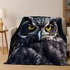 2026 New Mysterious Colorful Owl Cartoon Birds Flannel Blanket,Cozy Soft Throw Blanket for Home Bedroom Bed Sofa Cover Kids Gift