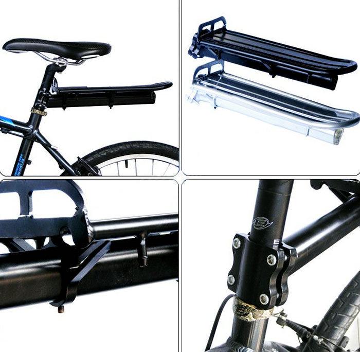 Adjustable Quick-Release Aluminum Rear Bike Rack for Mountain Bikes