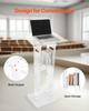 Podium Stand 43 in Portable Acrylic Lectern Storage Wide Reading Surface