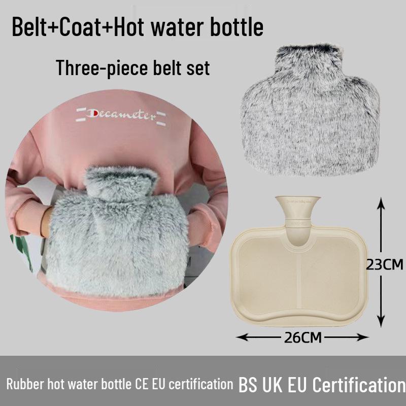 Explosion-Proof Hot Water Bottle: Rubber Design for Stomach and Feet, Long-Lasting Warmth