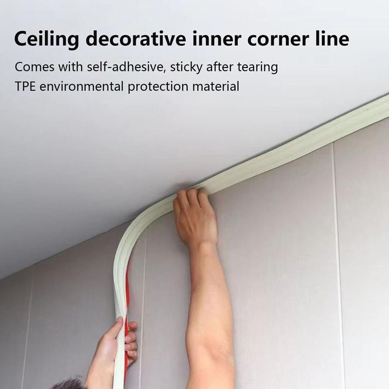 1 упаковка, формовочный плинтус для угла потолка, внутренняя самоклеящаяся полоса для края стены, угловой герметик