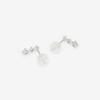 ESTELLE [Official] Women's Earrings, 10K White Gold with Cubic Zirconia, 0222-9386-0019-0000