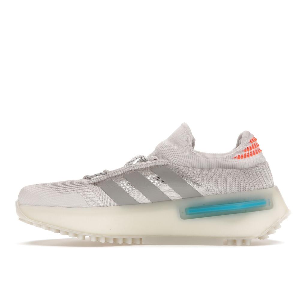 Adidas NMD_S1 Бело-оранжево-бирюзовые кроссовки унисекс Cloud-White Mgh-Solid-Grey Off-White FZ5707