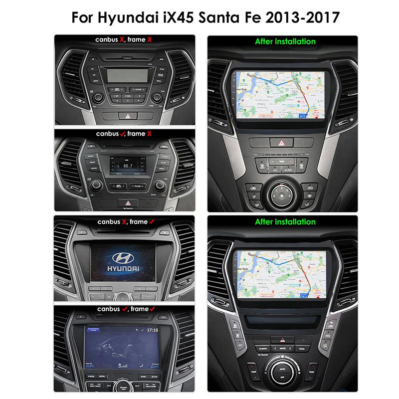 OSSURET Carplay 4G LTE 2 Din Android 12 автомобильный радиоприемник мультимедиа видеоплеер для Hyundai Santa Fe 3 2013-2017 IX45 навигация интеллектуальная RDS GPS стерео