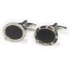 Kamakura Cufflinks Workshop Black Onyx Inlay Oval Cufflinks Ed104 (Cufflinks)