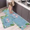 Cute Cat 'Happy Every Day' Kitchen Mat Non-Slip Machine Washable Rug Set for Home Decor Anti-Fatigue Floor Mats