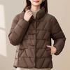 Casual Women's Winter Parkas Stand Collar Loose Warm Short Coats Thick Women Jackets